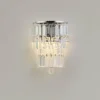 Aplique de pared Empire, cromo/ cristal transparente, acero, IP44