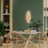 Aplique de pared Envostar Lehti, forma de hoja, madera clara, 51 x 18 cm