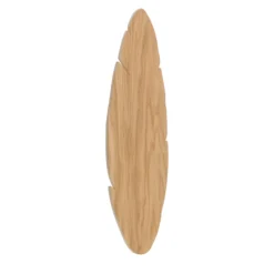 Aplique de pared Envostar Lehti, forma de hoja, madera clara, 51 x 18 cm