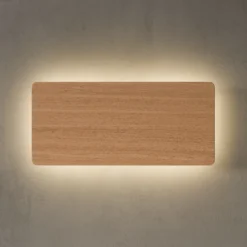 Aplique de pared Envostar Tavola, madera de roble, 35 x 16 cm