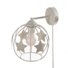 Aplique de pared Estrellas, color arena, metal, Ø 21 cm, enchufe