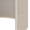 Aplique de pared Euluna de yute, blanco/crudo, semicircular, altura 24 cm