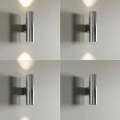 Aplique de pared Euluna Marion, 2 luces, cromado