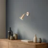 Aplique de pared Evander, dorado, metal, altura 21 cm, E27