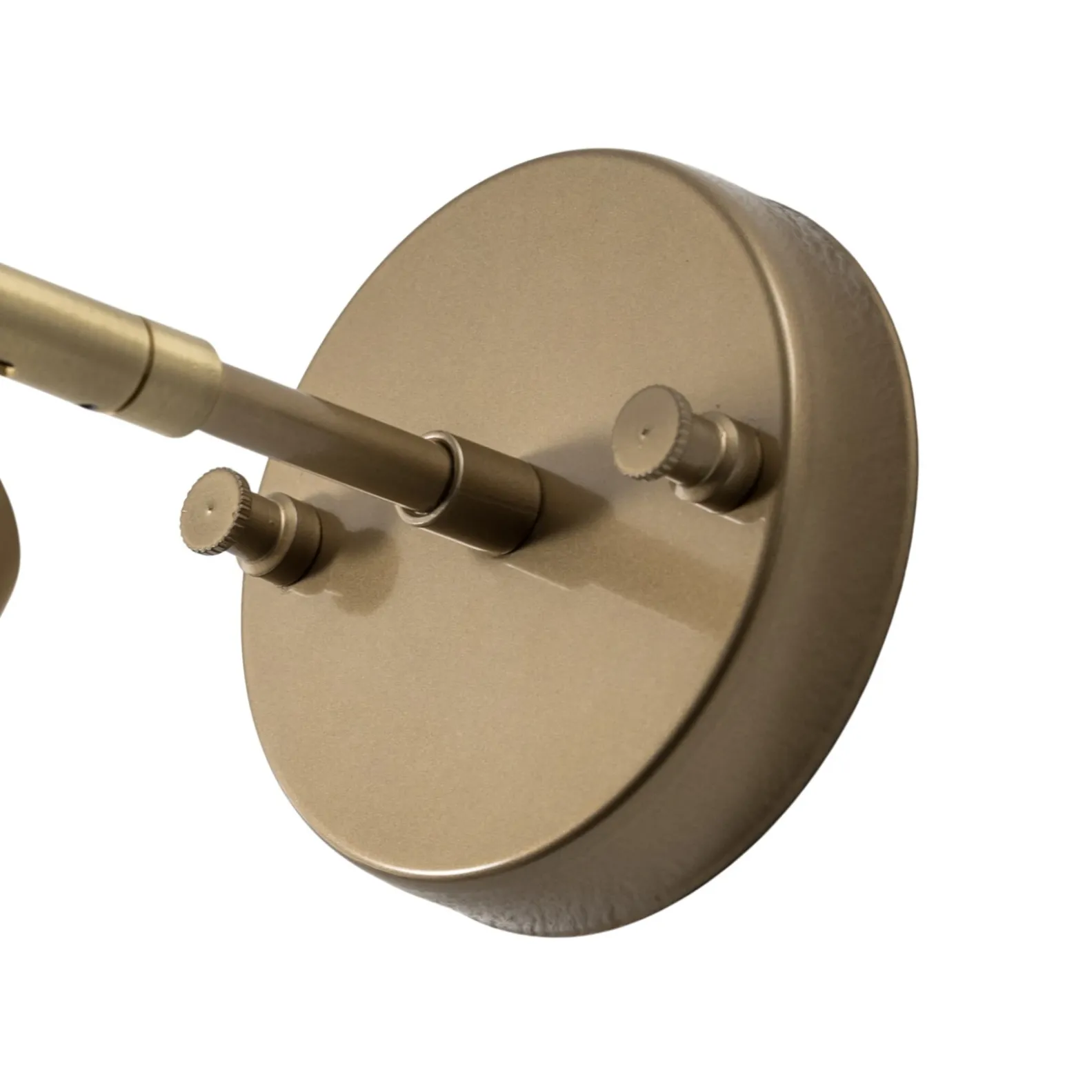 Aplique de pared Evander, dorado, metal, altura 21 cm, E27