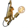 Aplique de pared Extravaganza Chimp, dorado mate/negro