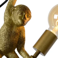 Aplique de pared Extravaganza Chimp, dorado mate/negro