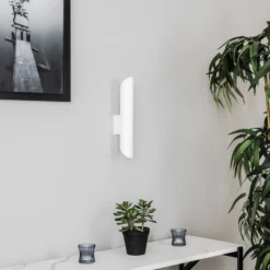 Aplique de pared Eye Cut, blanco