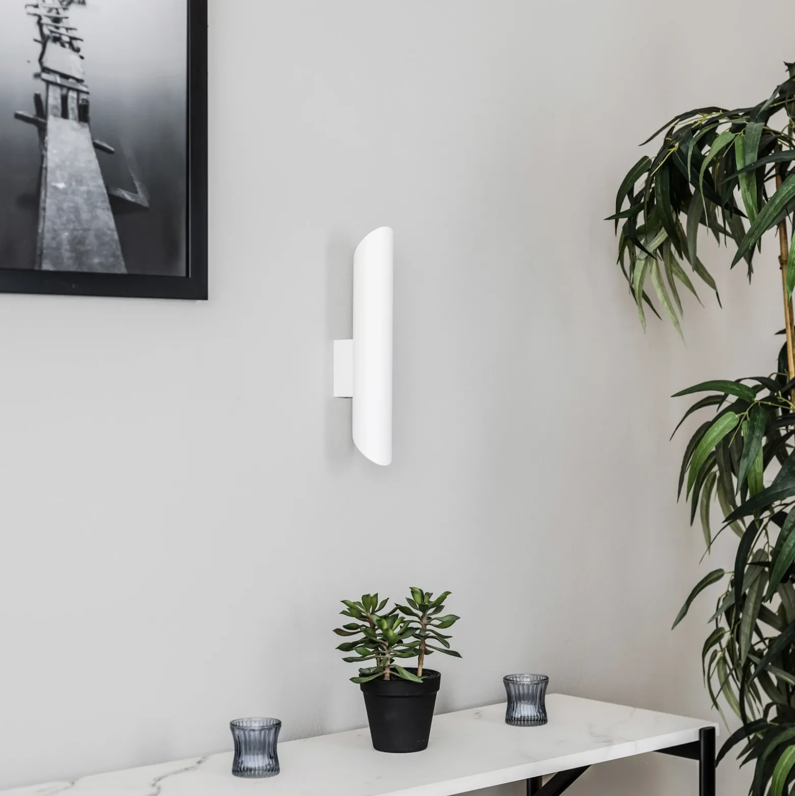 Aplique de pared Eye Cut, blanco
