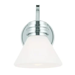Aplique de pared Farum 1, color cromo, acero, cristal, G9