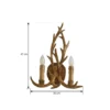Aplique de pared Fibi de Lindby, marrón, asta, 2 luces, E14