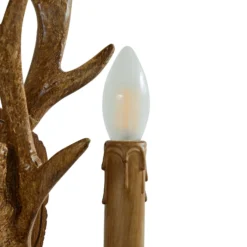 Aplique de pared Fibi de Lindby, marrón, asta, 2 luces, E14