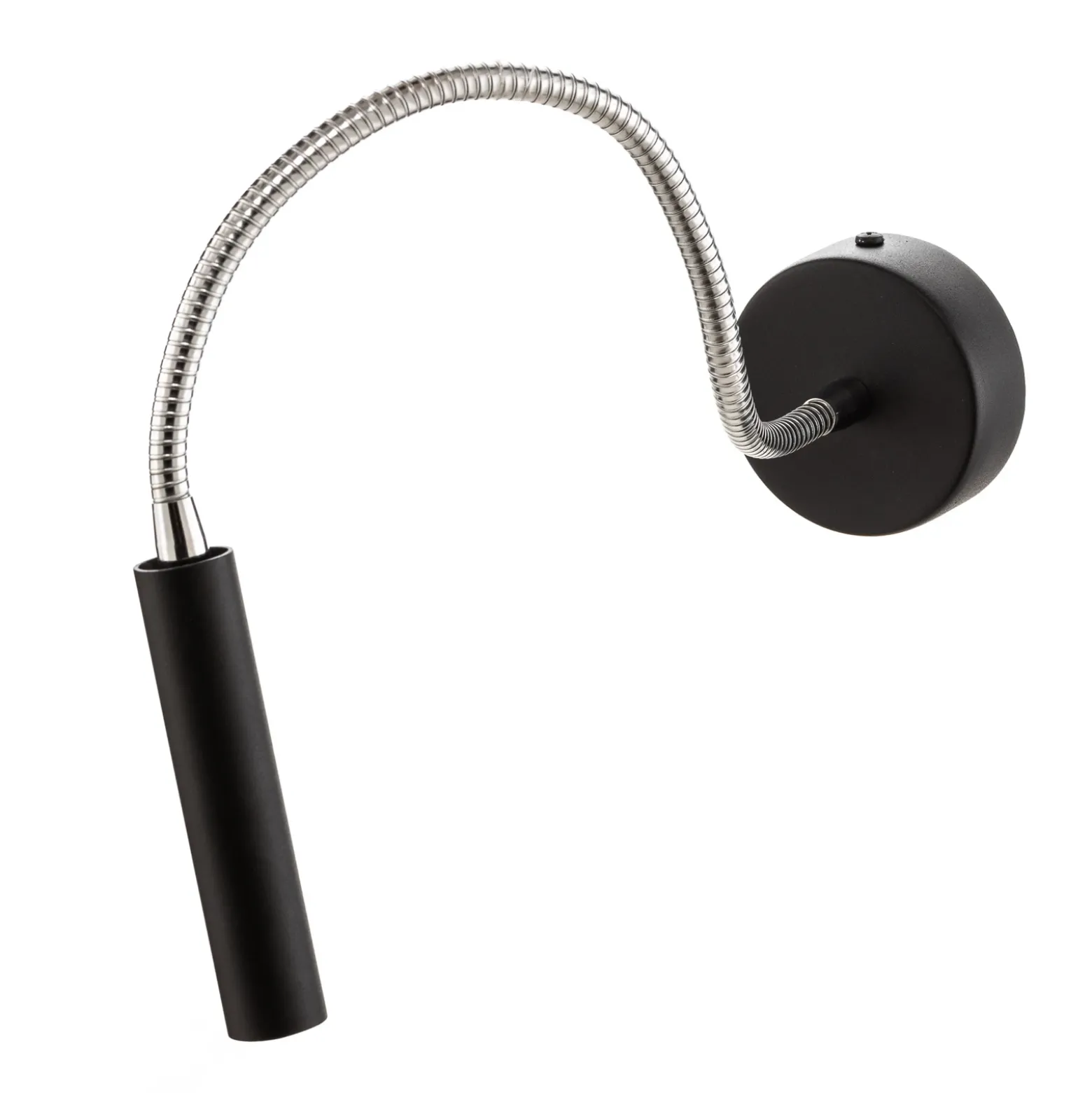 Aplique de pared Flexa con brazo flexible, negro