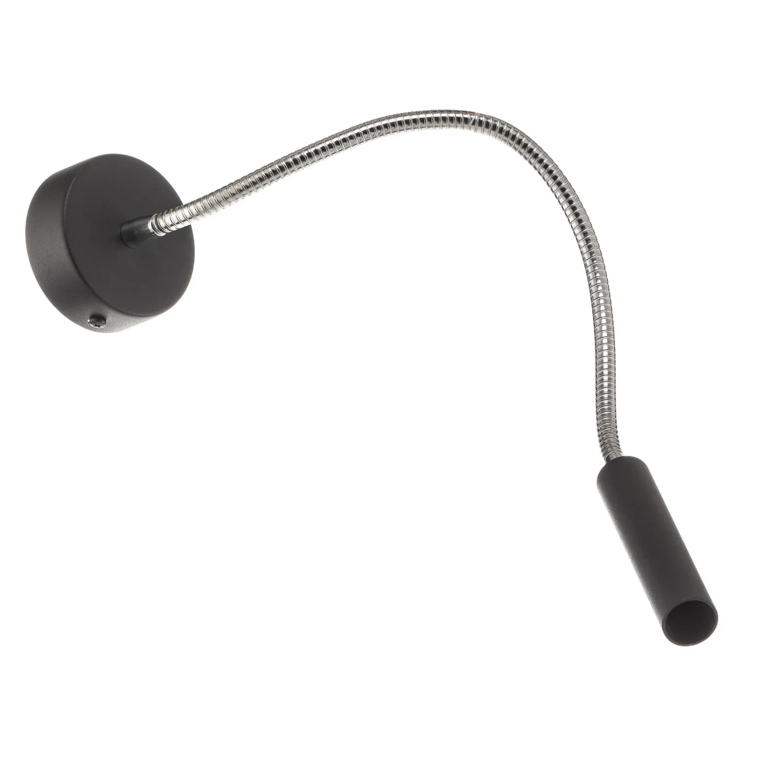 Aplique de pared Flexa con brazo flexible, negro