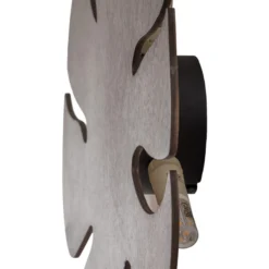 Aplique de pared Folah, nogal, 40 x 35 cm, forma de hoja