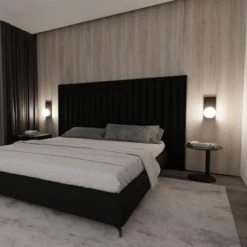 Aplique de pared forma 5, 15 cm x 30 cm, negro/ópalo