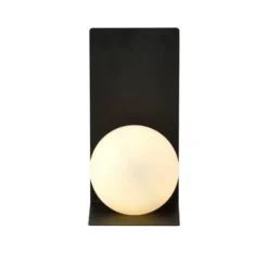 Aplique de pared forma 5, 15 cm x 30 cm, negro/ópalo