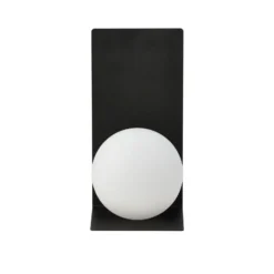 Aplique de pared forma 5, 15 cm x 30 cm, negro/ópalo
