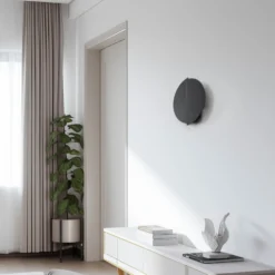 Aplique de pared forma 9, 28 cm x 32 cm, negro