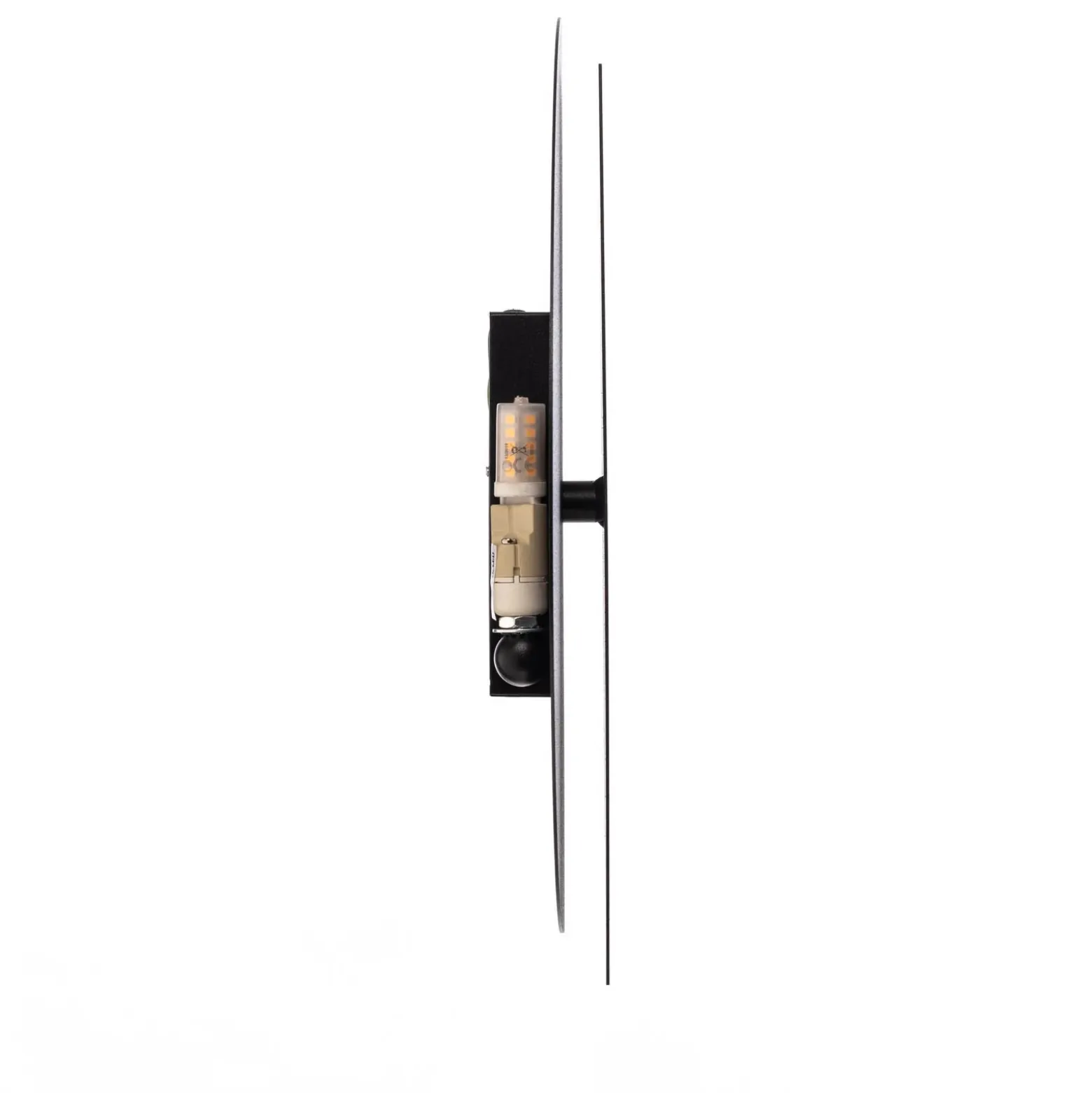 Aplique de pared forma 9, 28 cm x 32 cm, negro