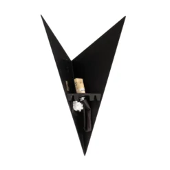 Aplique de pared forma 4, negro, 19 x 30 cm