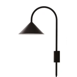 Aplique de pared FRANDSEN Grasp, negro mate, 40 cm, con enchufe