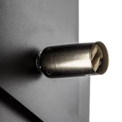 Aplique de pared Frost con forma angular, negro