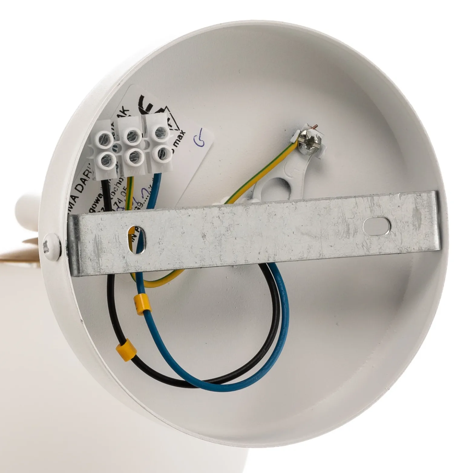 Aplique de pared Gama en blanco con bola de cristal