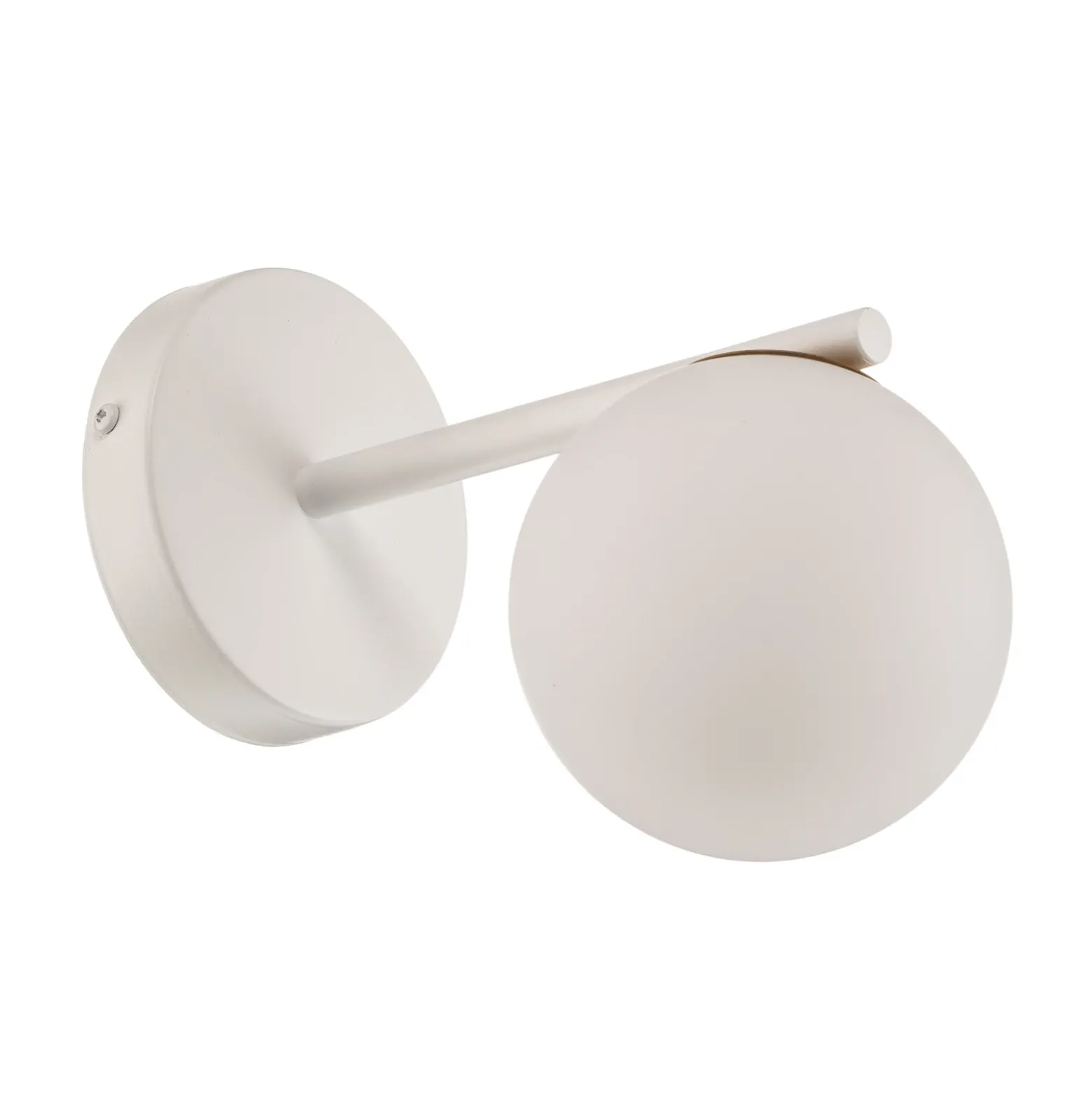 Aplique de pared Gama en blanco con bola de cristal