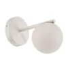 Aplique de pared Gama en blanco con bola de cristal