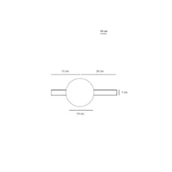 Aplique de pared Garda, negro, metal, cristal, 1 luz