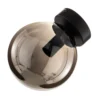 Aplique de pared Glassy, negro, grafito, cristal, E14, Ø 14 cm