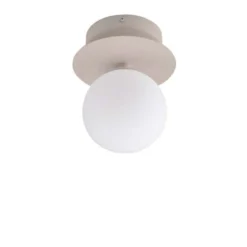 Aplique de pared Globen Lighting ART DECO, beige/blanco Ø 16 cm IP44