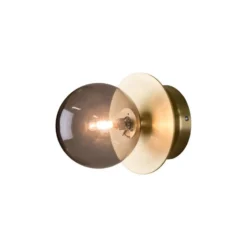 Aplique de pared Globen Lighting ART DECO, latón/gris Ø 16 cm IP44
