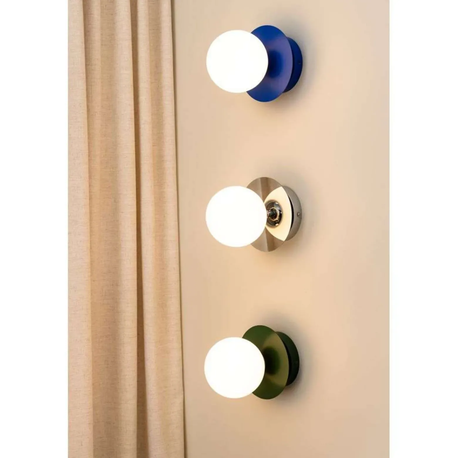 Aplique de pared Globen Lighting ART DECO, verde/blanco, Ø 16 cm, IP44