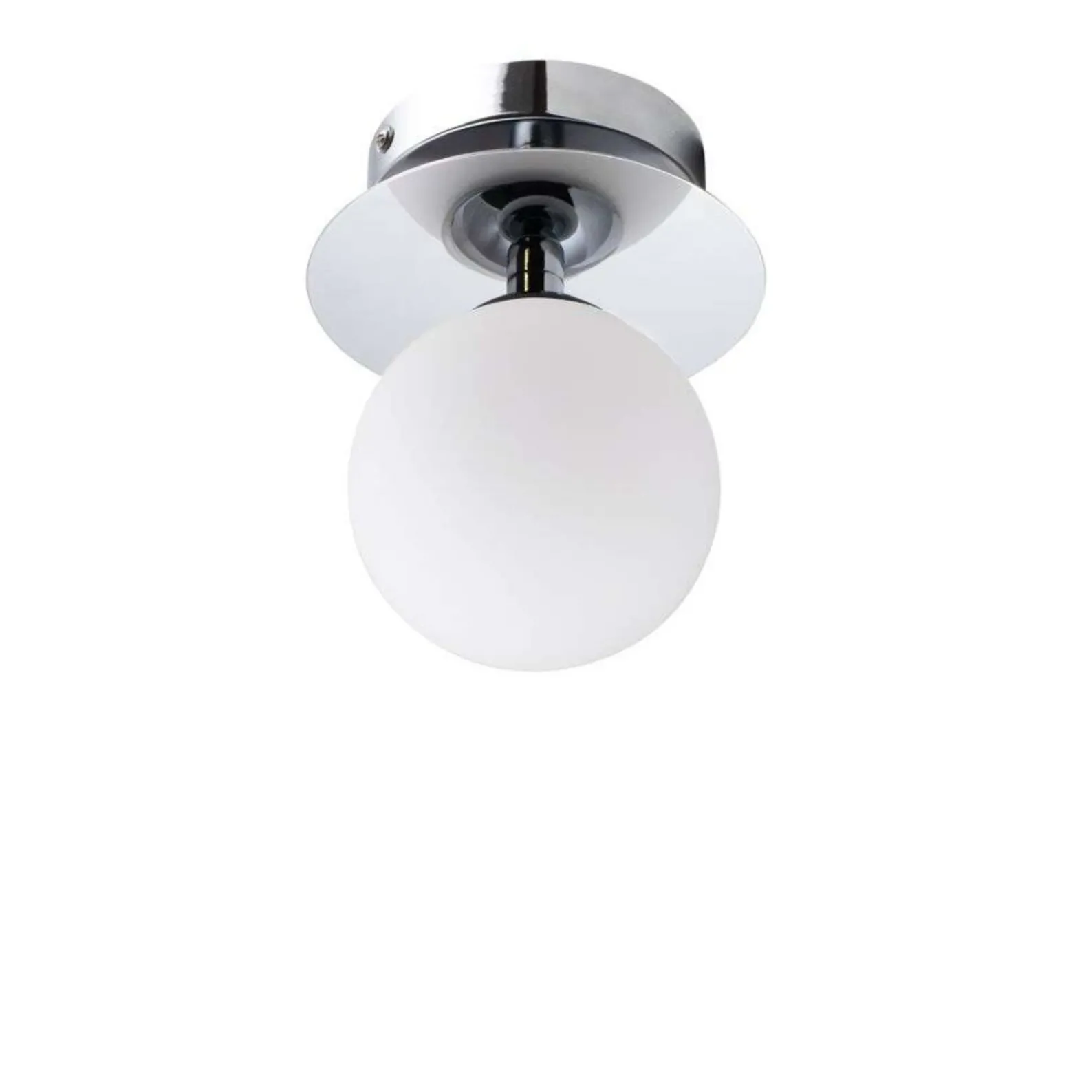 Aplique de pared Globen Lighting ART DECO, cromada/blanca Ø 16 cm IP44