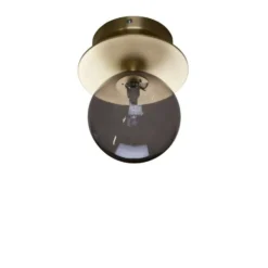 Aplique de pared Globen Lighting ART DECO, latón/gris Ø 16 cm IP44
