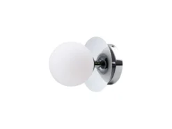 Aplique de pared Globen Lighting ART DECO, cromada/blanca Ø 16 cm IP44