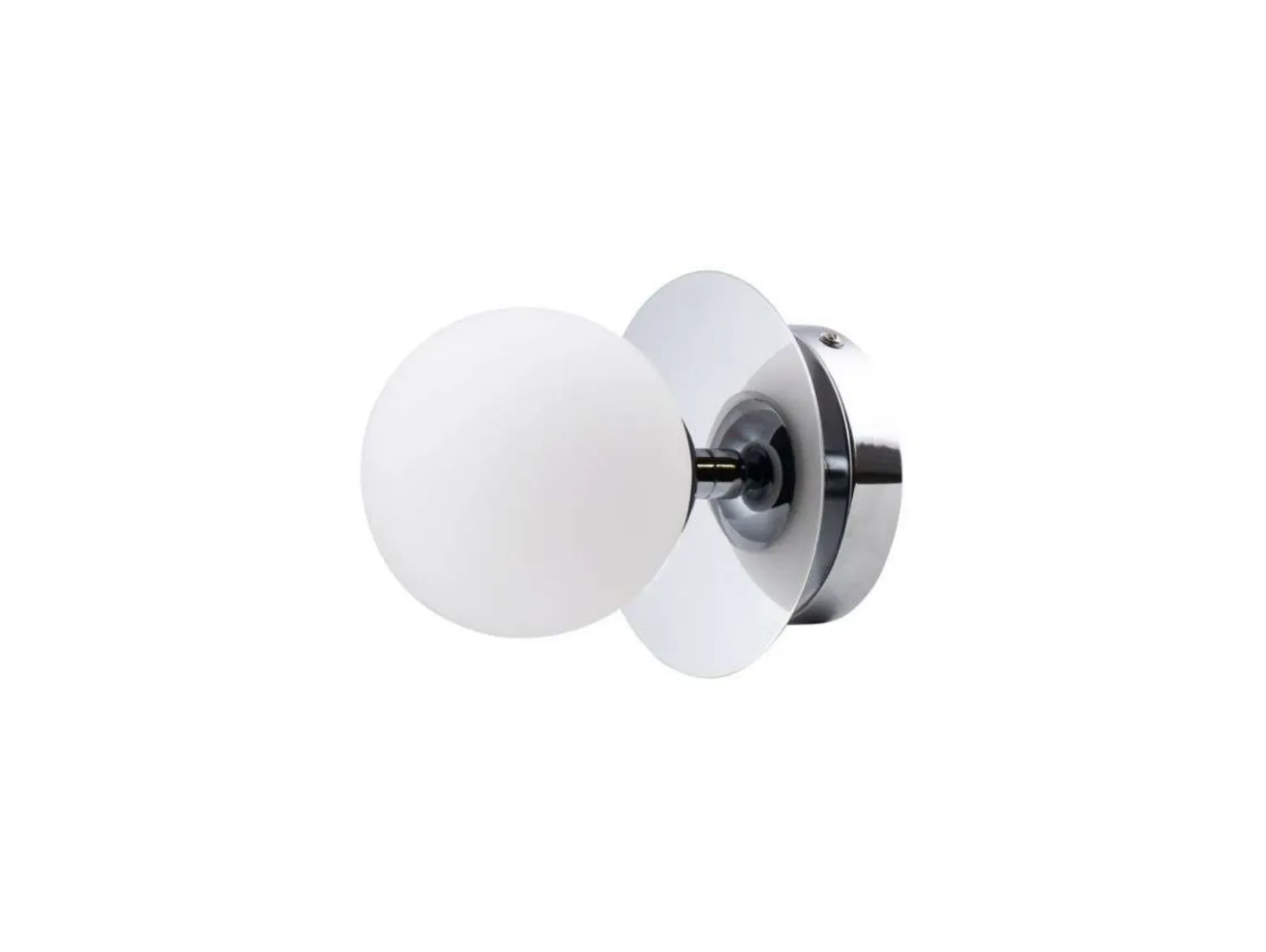 Aplique de pared Globen Lighting ART DECO, cromada/blanca Ø 16 cm IP44