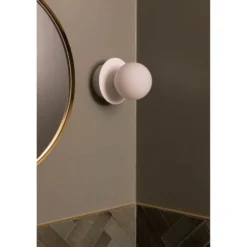 Aplique de pared Globen Lighting ART DECO, blanco/blanco, Ø 16 cm, IP44