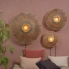 Aplique de pared GOOD & MOJO Bali de bambú, Ø 60 cm