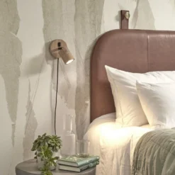 Aplique de pared GOOD & MOJO Java, con enchufe, 1 luz, color natural