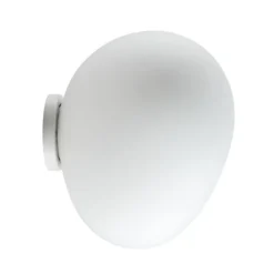 Aplique de pared Gregg MIDI de Foscarini, de cristal, blanco