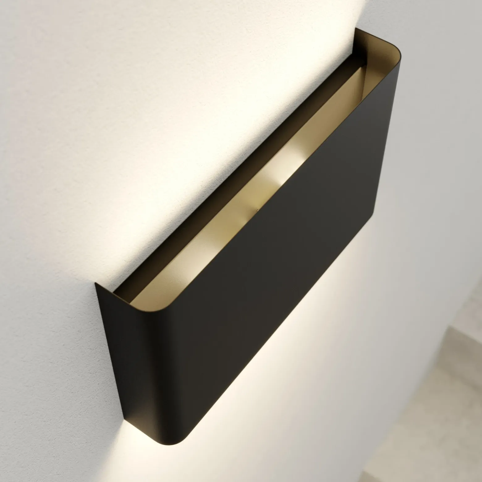 Aplique de pared Haga, grafito, metal, G9, arriba/abajo, 25,5cm ancho