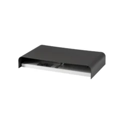 Aplique de pared Haga, gris oscuro, metal, 25 cm de ancho, G9
