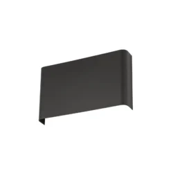 Aplique de pared Haga, gris oscuro, metal, 25 cm de ancho, G9