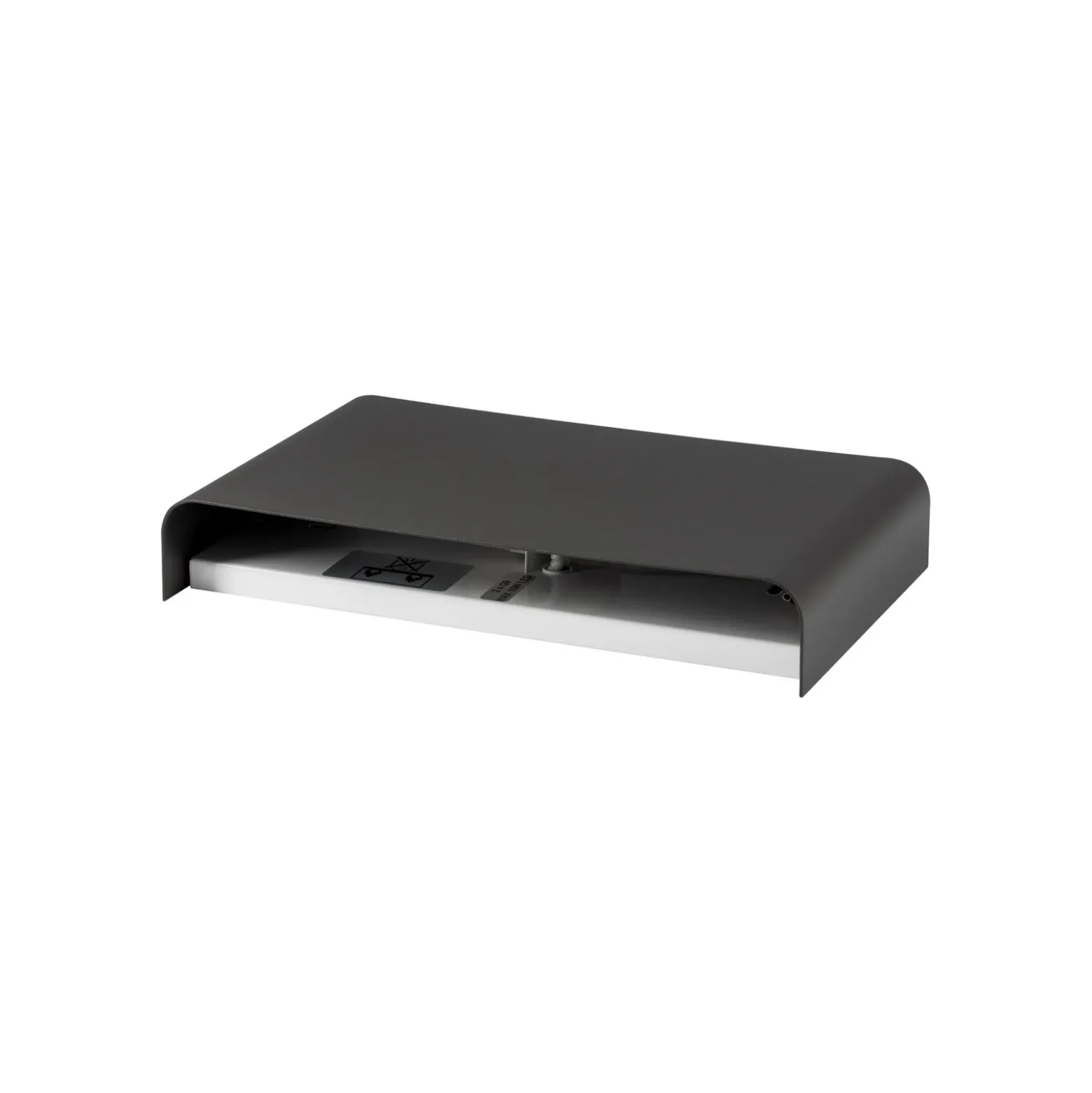 Aplique de pared Haga, gris oscuro, metal, 25 cm de ancho, G9
