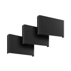 Aplique de pared Haga, juego de 3, grafito, G9, arriba/abajo, 15 cm de altura