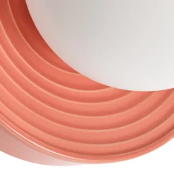 Aplique de pared Harriet de Lindby, naranja/blanco, cerámica, Ø 22 cm, G9