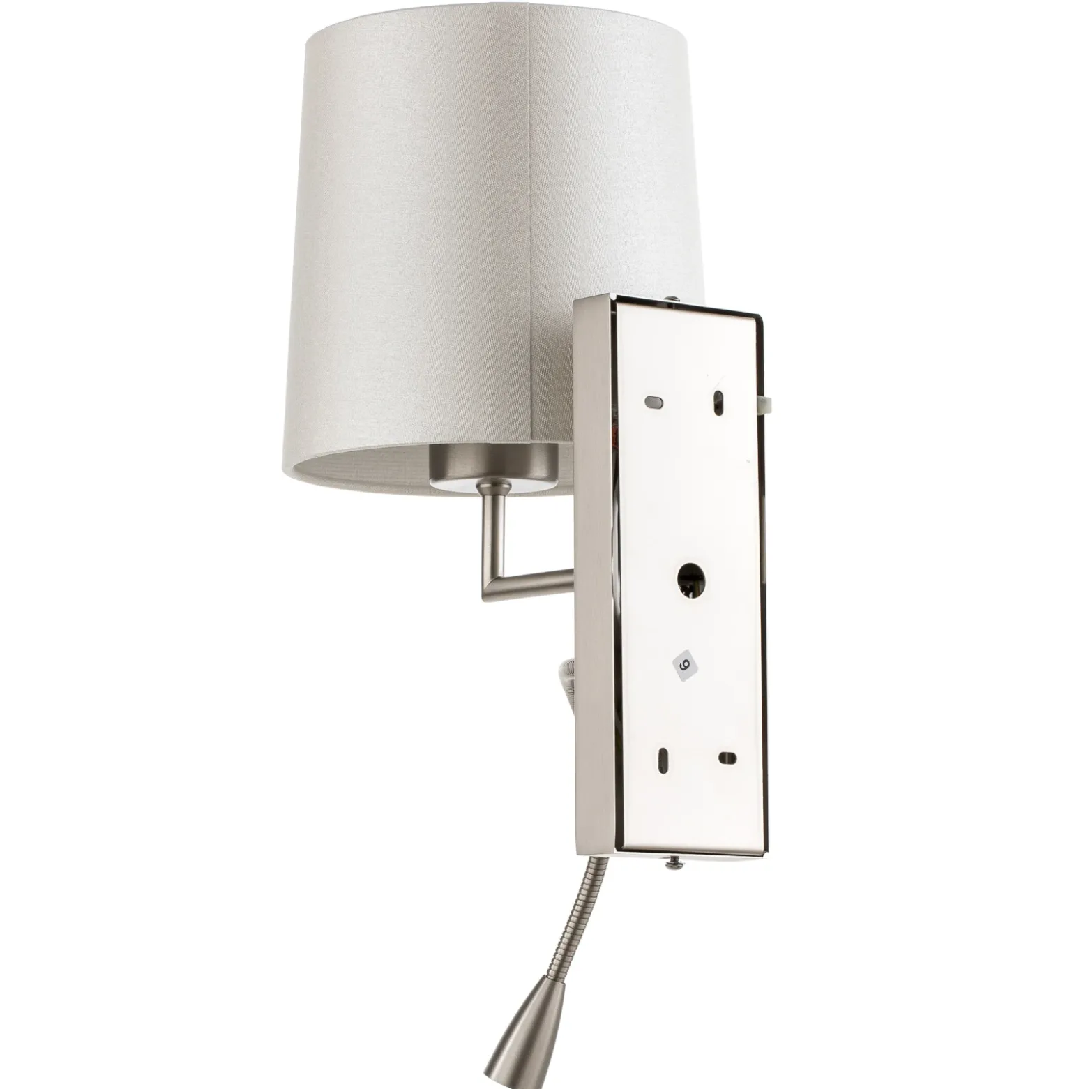 Aplique de pared Havanna con brazo de lectura LED blanco crema
